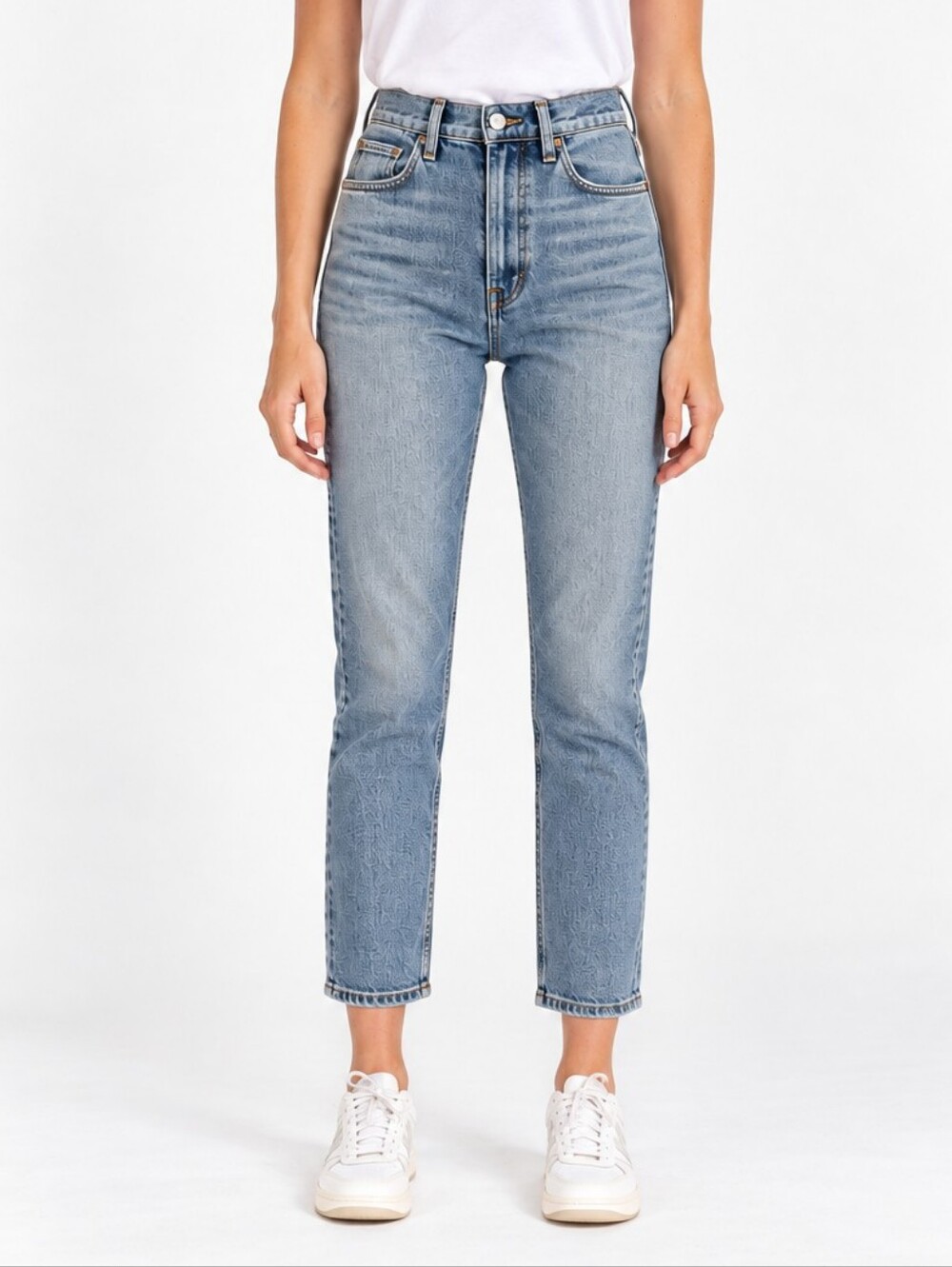 RE/DONE Originals 90s High Rise Ankle Crop Jeans Worn Indigo Size 25